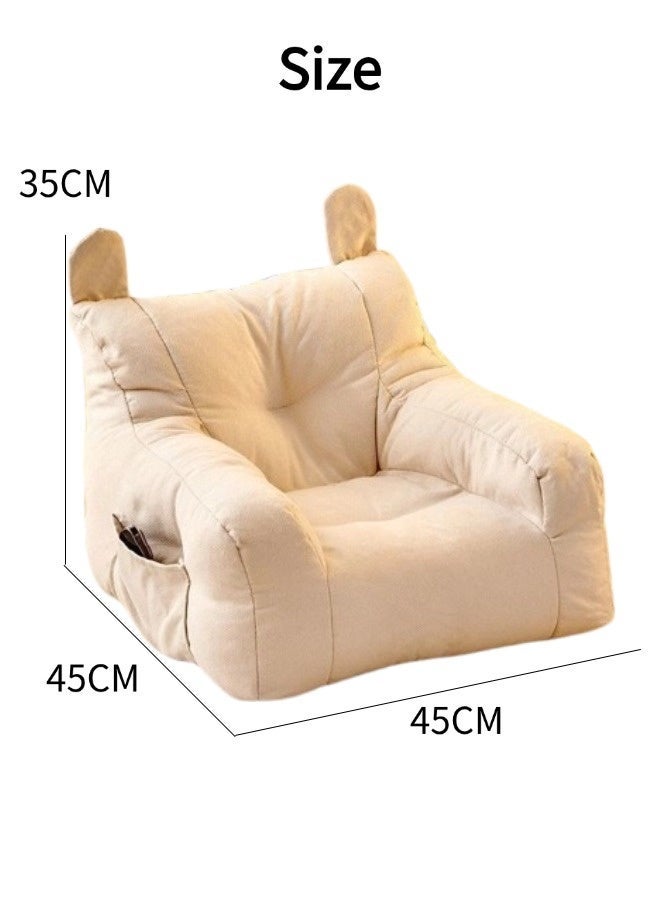 Vixplorn Cute and adorable children's sofas, children's sofas with storage bags, cute single sofas suitable for toddlers, small children's sofas, beanbag sofas, suitable for boys and girls to read, play, and relax, suitable for living rooms, children's rooms, and nurseries. - Image 2